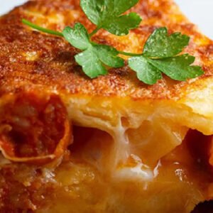 Tortillica de cheddar y txistorra