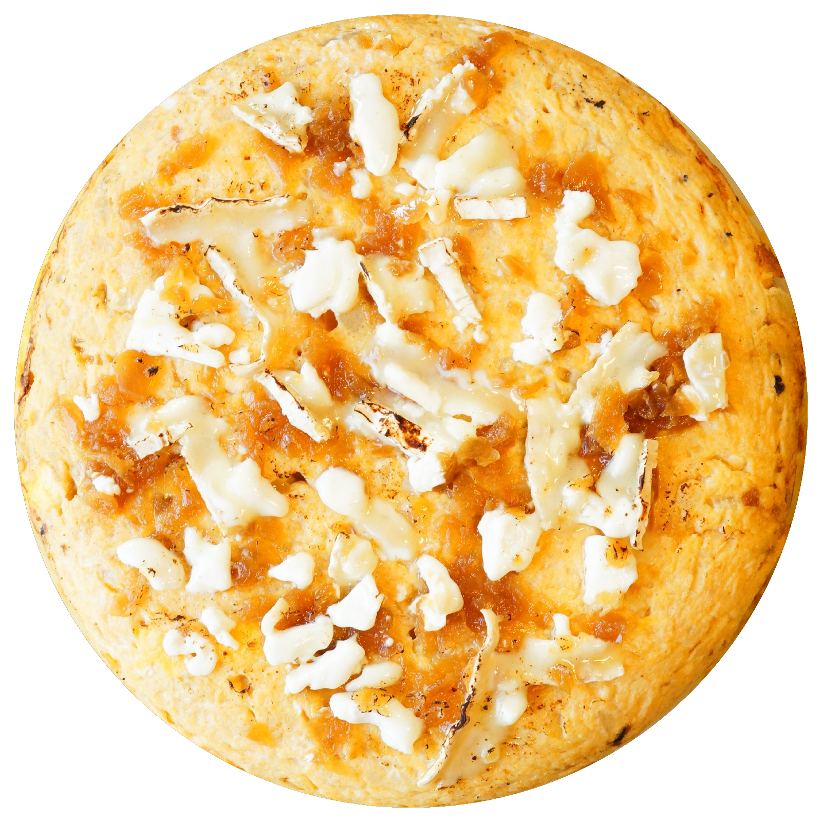 Tortillica de cebolla caramelizada y cabra